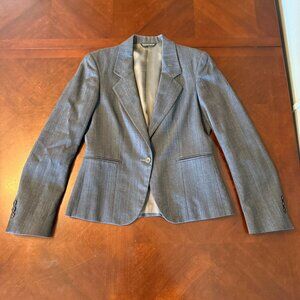 Vintage 70's 80's Bensons Gray Pinstripe Blazer Size‎ 6 Career Jacket USA